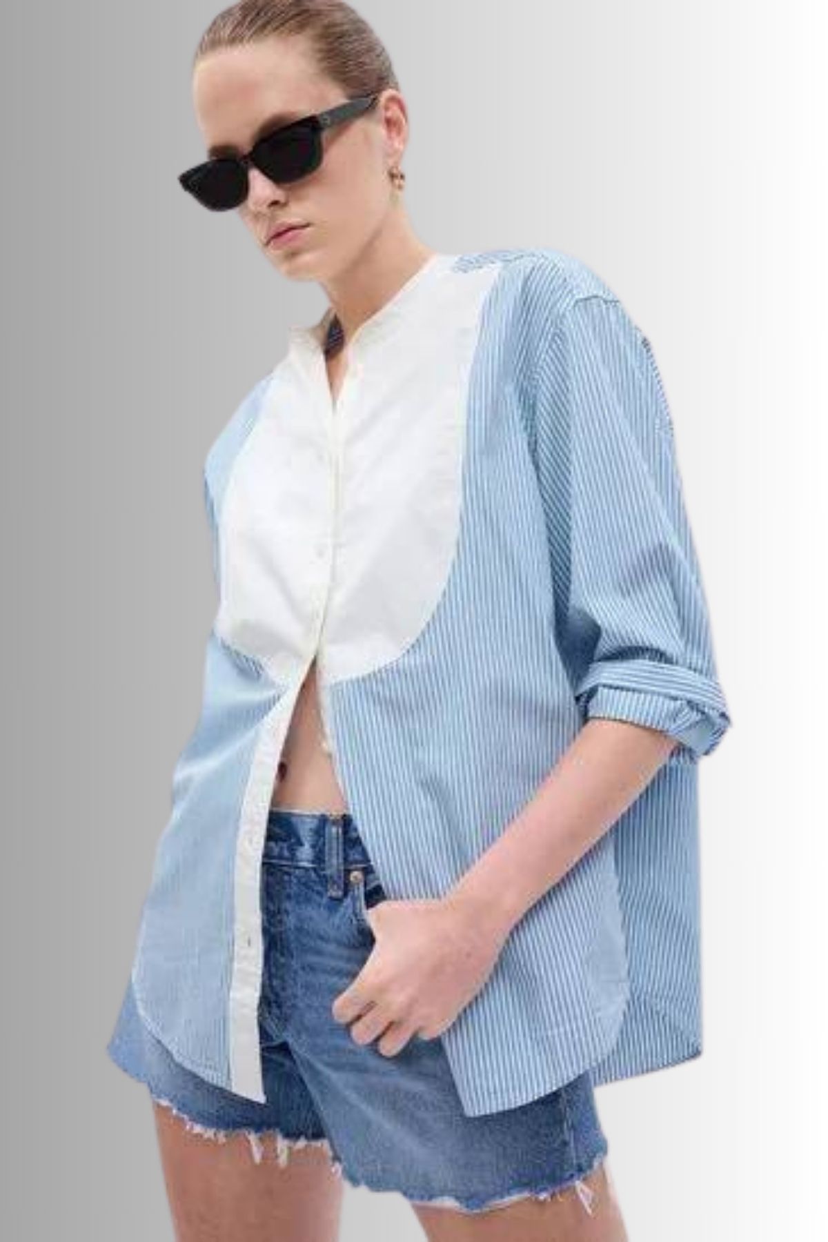 GoGoTrendy Çizgili Gömlek